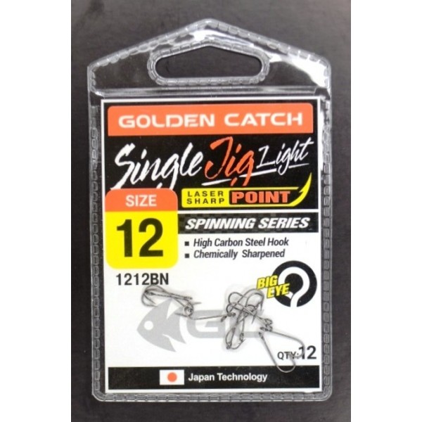 Крючки для рыбы, GC Single Jig Light 1212, 12шт/уп, цвет BN, №12